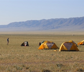 Campsite near Arts Bogd Mountain range