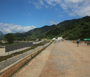 Trackbed under construction for Chinese railway