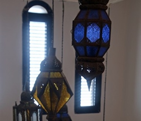 Lights in accommodation at Sidi Ifni