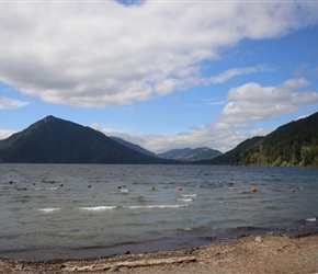 Beach at western end of Crescent Lake