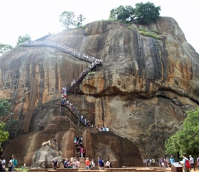 Lions paw entrance to Sigiriya, the only way up