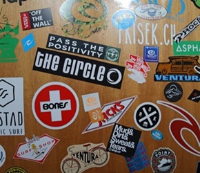 Stickers at Arctic Surf
