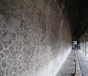 Wall carvings at Angkor Wat