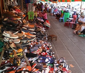 Shoes for sale in Central Market Phnom Penh