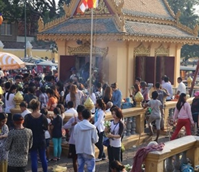 Buddhist temple on the Riverside Walk in Phnom Penh