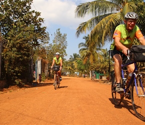 Malc and Carel on red road to Sihanoukville