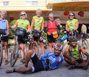 Channy and Ladies at the finish Sihanoukville