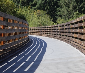 Curved rails on the Vernonia Cycleway