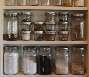 Jars of ingredients at Strawberry Inn
