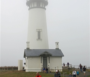 Neil at Yaquina Head Lighthouse. The tower stands 93 feet (28 m) tall, and is the tallest lighthouse in Oregon