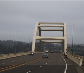 The Alsea Bay Bridge is a concrete arch bridge that spans the Alsea Bay on U.S. Route 101