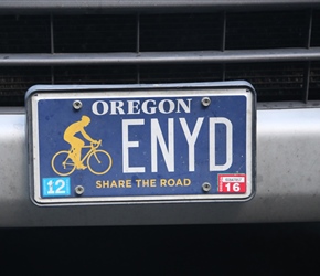 Bicycle contribution licence plate