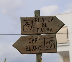 Cycle route sign