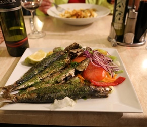 Sardines at Sa Granja restaurant