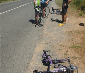 We had a lot of punctures in this area, there were some very long thorns