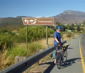 Roger at the start of the pass just out of Barrydale