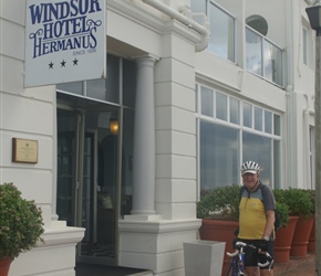 Gerard outside the Windsor Hotel
