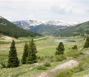 View back from close to the top of the Fremont Pass. At 11,318 feet, it forms the continental divide on the border between Lake County and Summit County.