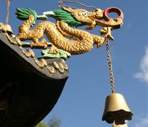 Dragon and bell on Wanshou Temple