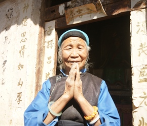 Old lady at temple