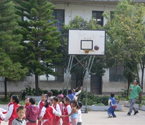 Basketball playing at school