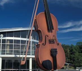 Yes this really was a very large violin, present outside at Sydney