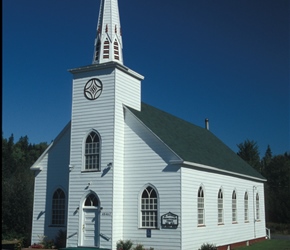Clabbered Church, very typical and very pretty in North America