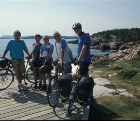 Neil, Linda, Colin, John and Paul at coastal lookout