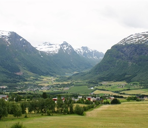 Byrkjelo from the climb over Utvikfjell