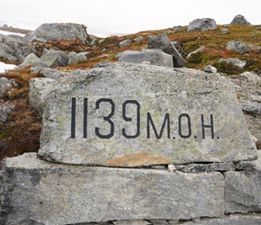 1139 meters height Marker on Gamle Strynefjellsveg