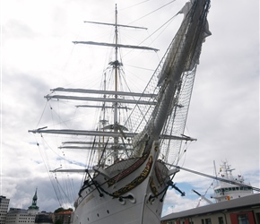 Tall ship in Bergen Harbour