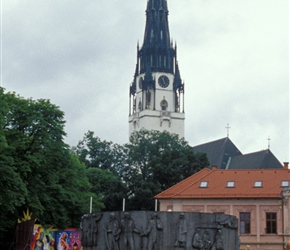 Church of the Assumption of Mary in Spisska Nova Ves, the highest spire in Slovakia
