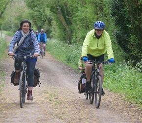 Diane and Giles on cyclepath