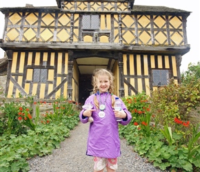 Louise at Stokesay Castle