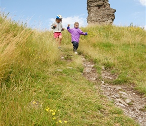 Louise and Kate descend from Clun Castle