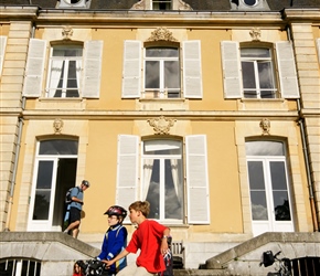 Edward and James waiting to leave the chateau