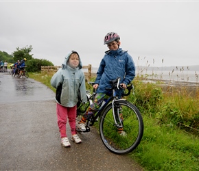 James and Louise in the rain between Torrs Point and Mute Hill