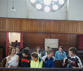 The teens in Dundrennan Church