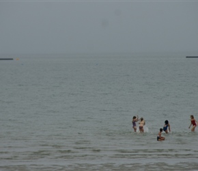 Swimming in the sea at St Vaast