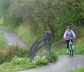 Katie at the end of the Colliers Way