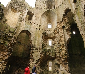Inside Nunney Castle, dating from 1370