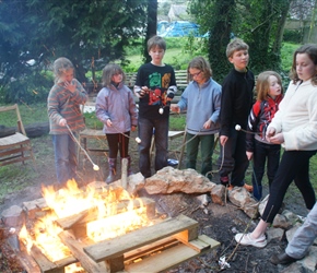 Bonfire at the scout hut