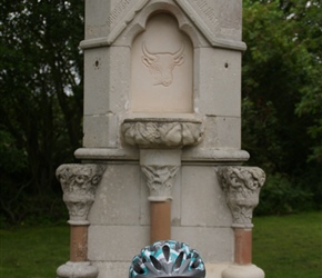 Louise at the Chillingham Cattle Memorial