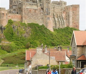 Andy and Jenny leave Bamburgh Castle