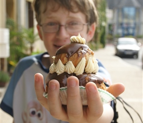 James with his all time favorite. Religieuse
