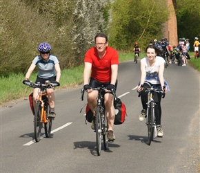Helen, Giles and Leah depart from the canal aqueduct