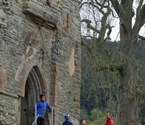 Nigel, Kate and Hugo at Hopton Castle