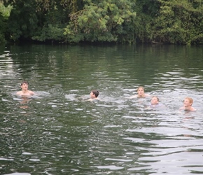 Boys in river