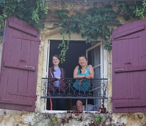 Louise and Kate at Chateau Sentout