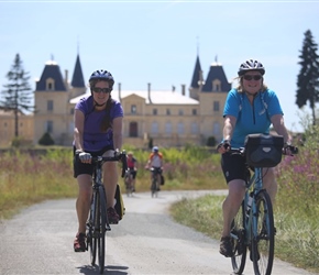 Sarah and Jo and Chateau near Bordeaux